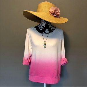 🌟 Pink to white ombré sweatshirt